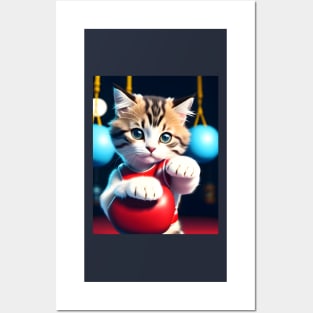 Boxing cat - Modern digital art Posters and Art
